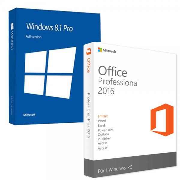 Bundle - Windows 8.1 Pro & Office 2016 Pro Plus